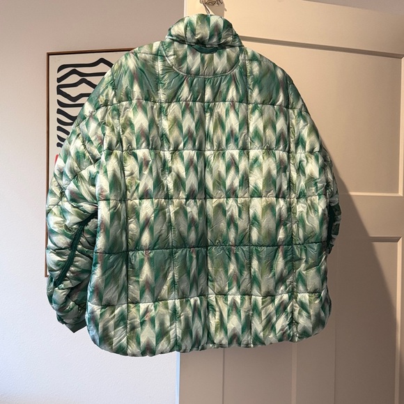 Free people FP movement Scrunchy Glossy Printed Pippa Packable Puffer Jacket M - Picture 8 of 12
